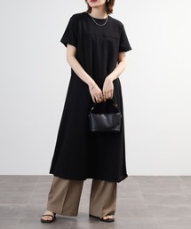 EGLANTINE バックフリルジップワンピース 半袖