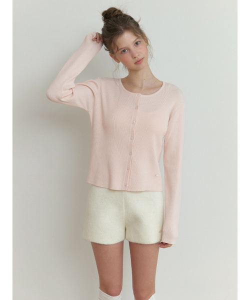 RE_L(リエル)の「Owa round knit cardigan (powder pink)(カーディガン/ボレロ・レディース・その他・FREE)」の2枚目の写真