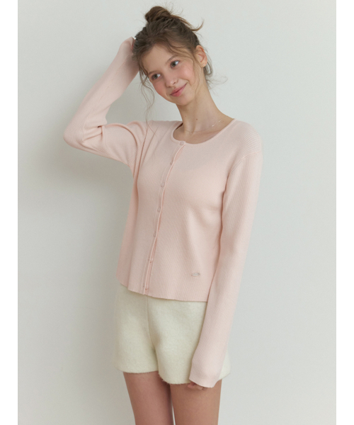 RE_L(リエル)の「Owa round knit cardigan (powder pink)(カーディガン/ボレロ・レディース・その他・FREE)」の3枚目の写真