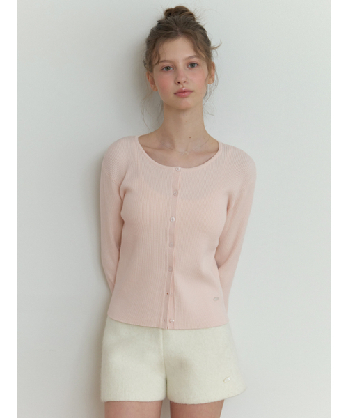 RE_L(リエル)の「Owa round knit cardigan (powder pink)(カーディガン/ボレロ・レディース・その他・FREE)」の4枚目の写真
