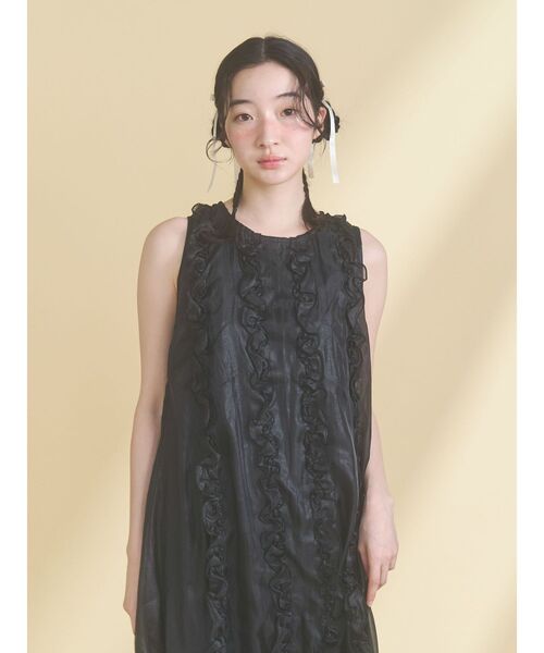merry jenny(メリージェニー)の「airy frillロングワンピース(ワンピース・レディース・ブラック/ピンク/ミント・FREE)」の13枚目の写真