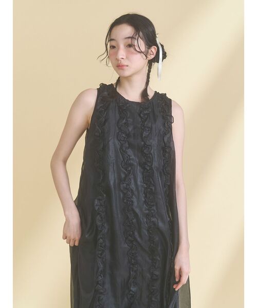 merry jenny(メリージェニー)の「airy frillロングワンピース(ワンピース・レディース・ブラック/ピンク/ミント・FREE)」の14枚目の写真