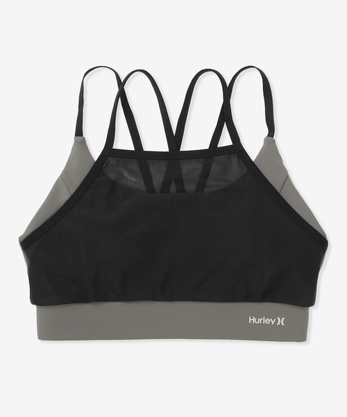 Hurley （ハーレー）の「Hurley/ハーレー タンクトップ スポーツブラ スポブラ カップ付き UVカット 耐塩素 水陸両用 セットアップ対応 WASB261001 UT（タンクトップ・レディース・ブラック/カーキ・M/S）」の6枚目の写真