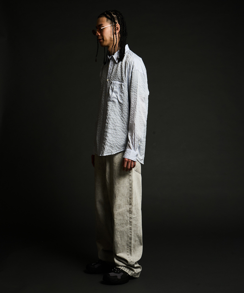 JOINT WORKS(ジョイントワークス)の「ワイドストレートデニム / J WIDE STRAIGHT DENIM PT(デニムパンツ・メンズ・クリアブルー/ブラック系その他/チャコールグレー・LARGE/MEDIUM)」の5枚目の写真