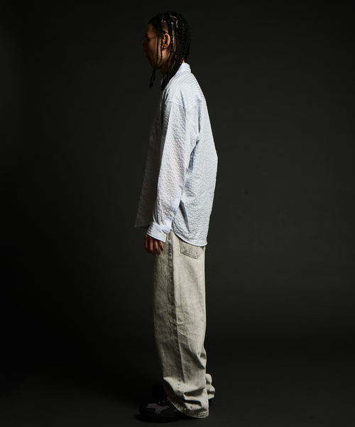 JOINT WORKS(ジョイントワークス)の「ワイドストレートデニム / J WIDE STRAIGHT DENIM PT(デニムパンツ・メンズ・クリアブルー/ブラック系その他/チャコールグレー・LARGE/MEDIUM)」の6枚目の写真