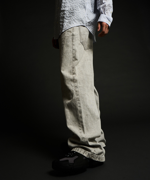 JOINT WORKS(ジョイントワークス)の「ワイドストレートデニム / J WIDE STRAIGHT DENIM PT(デニムパンツ・メンズ・クリアブルー/ブラック系その他/チャコールグレー・LARGE/MEDIUM)」の9枚目の写真
