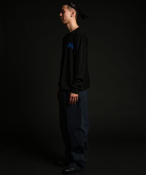 JOINT WORKS(ジョイントワークス)の「ワイドストレートデニム / J WIDE STRAIGHT DENIM PT(デニムパンツ・メンズ・クリアブルー/ブラック系その他/チャコールグレー・LARGE/MEDIUM)」の12枚目の写真