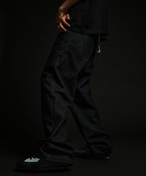 JOINT WORKS(ジョイントワークス)の「ワイドストレートデニム / J WIDE STRAIGHT DENIM PT(デニムパンツ・メンズ・クリアブルー/ブラック系その他/チャコールグレー・LARGE/MEDIUM)」の17枚目の写真