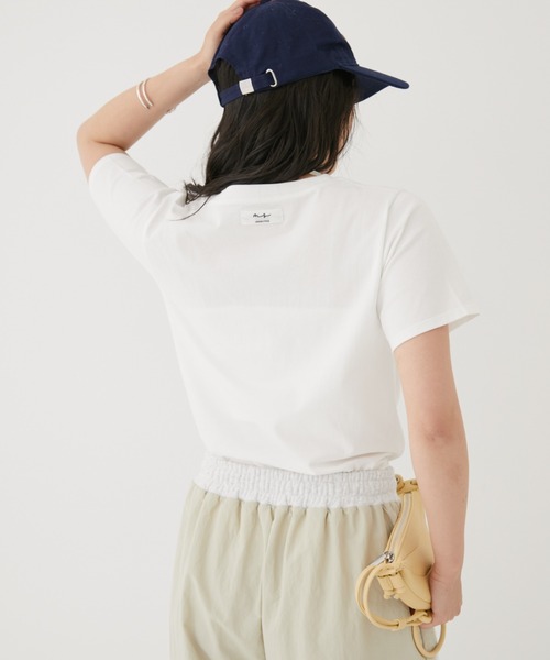 MIRROR STOKE（ミラーストーク）の「【ZOZO限定】MS PUFF PRINTING TSHIRT/ミラーストークパフプリンティングティーシャツ（Tシャツ/カットソー・レディース・ピンク/オフホワイト・MEDIUM）」の8枚目の写真