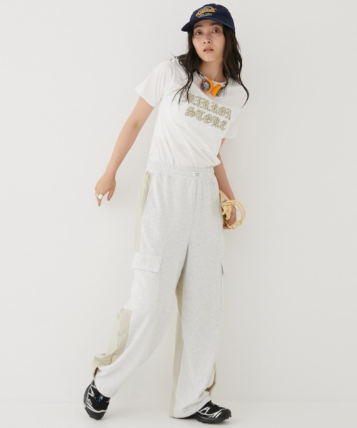MIRROR STOKE（ミラーストーク）の「【ZOZO限定】MS PUFF PRINTING TSHIRT/ミラーストークパフプリンティングティーシャツ（Tシャツ/カットソー・レディース・ピンク/オフホワイト・MEDIUM）」の18枚目の写真