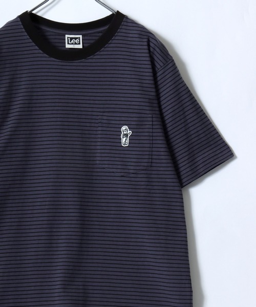 Lee(リー)の「2026SS Lee/リー バディーリー ワンポイント刺繍 ボーダー&無地 Tシャツ レディース メンズ(Tシャツ/カットソー・レディース・ホワイト/チャコール/ネイビー・L/XL/M)」の21枚目の写真