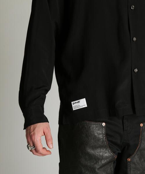Schott(ショット)の「Schott/ショット/RAYON SHIRT/レーヨン シャツ(シャツ/ブラウス・メンズ・ブラック・2XL/XL/L/M)」の12枚目の写真