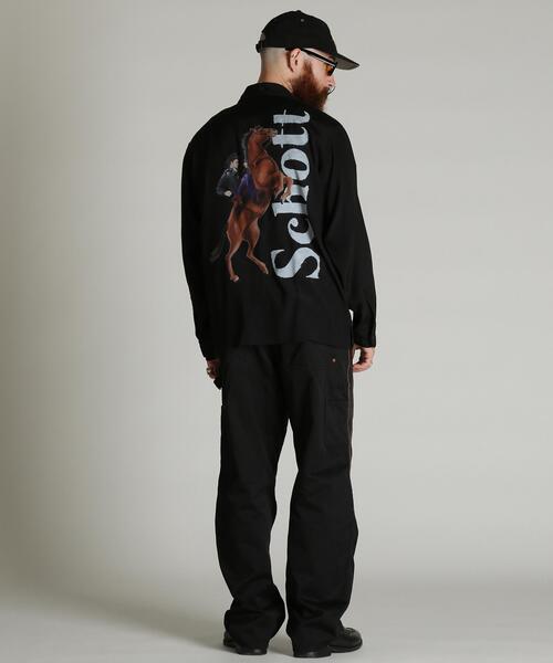 Schott(ショット)の「Schott/ショット/RAYON SHIRT/レーヨン シャツ(シャツ/ブラウス・メンズ・ブラック・2XL/XL/L/M)」の14枚目の写真