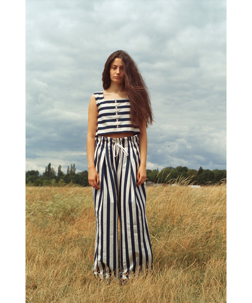 CURRENTAGE(カレンテージ)の「Russell Stripe Jersey Pants(その他パンツ・レディース・グリーン/ブラック/ブルー・1)」の3枚目の写真