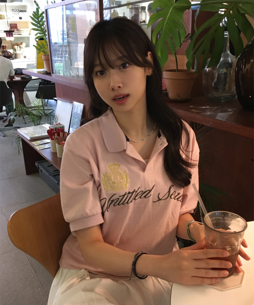 UNTITLED SEOUL(アンタイトル ソウル)の「アンタイトル クレスト ポロ クロップ 半袖 ピンク(Tシャツ/カットソー・メンズ・その他・MEDIUM/LARGE/SMALL)」の6枚目の写真