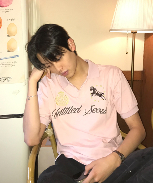UNTITLED SEOUL(アンタイトル ソウル)の「アンタイトル クレスト ポロ クロップ 半袖 ピンク(Tシャツ/カットソー・メンズ・その他・MEDIUM/LARGE/SMALL)」の7枚目の写真