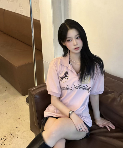 UNTITLED SEOUL(アンタイトル ソウル)の「アンタイトル クレスト ポロ クロップ 半袖 ピンク(Tシャツ/カットソー・メンズ・その他・MEDIUM/LARGE/SMALL)」の10枚目の写真