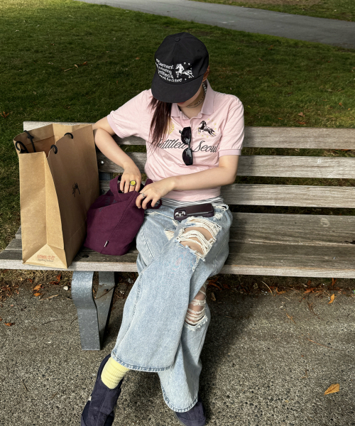 UNTITLED SEOUL(アンタイトル ソウル)の「アンタイトル クレスト ポロ クロップ 半袖 ピンク(Tシャツ/カットソー・メンズ・その他・MEDIUM/LARGE/SMALL)」の11枚目の写真