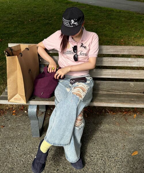 UNTITLED SEOUL(アンタイトル ソウル)の「アンタイトル クレスト ポロ クロップ 半袖 ピンク(Tシャツ/カットソー・メンズ・その他・MEDIUM/LARGE/SMALL)」の12枚目の写真