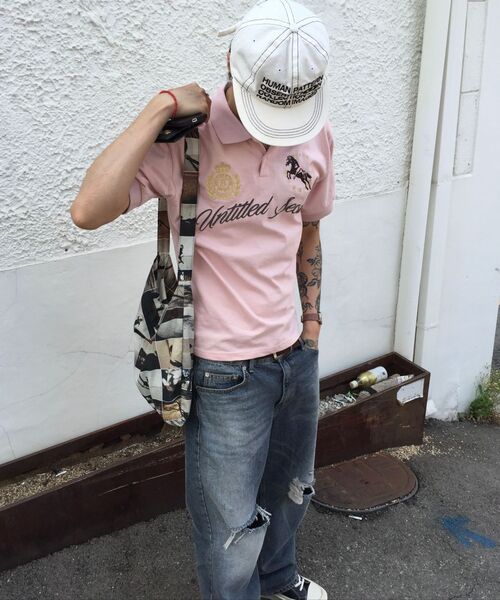 UNTITLED SEOUL(アンタイトル ソウル)の「アンタイトル クレスト ポロ クロップ 半袖 ピンク(Tシャツ/カットソー・メンズ・その他・MEDIUM/LARGE/SMALL)」の18枚目の写真
