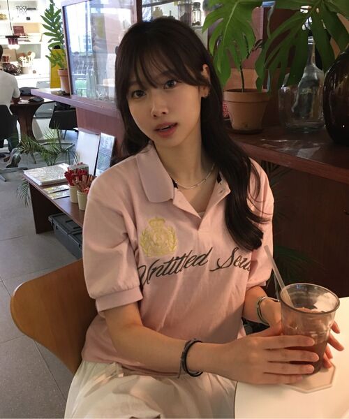 UNTITLED SEOUL(アンタイトル ソウル)の「アンタイトル クレスト ポロ クロップ 半袖 ピンク(Tシャツ/カットソー・メンズ・その他・MEDIUM/LARGE/SMALL)」の20枚目の写真