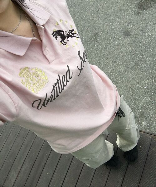 UNTITLED SEOUL(アンタイトル ソウル)の「アンタイトル クレスト ポロ クロップ 半袖 ピンク(Tシャツ/カットソー・メンズ・その他・MEDIUM/LARGE/SMALL)」の21枚目の写真