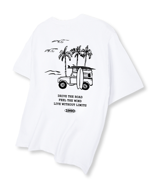TI.GLAKE(ティーグレイク)の「ドライブザロード オーバーサイズ 半袖Tシャツ ホワイト(Tシャツ/カットソー・メンズ・その他・LARGE/X-LARGE/XX-LARGE)」の3枚目の写真