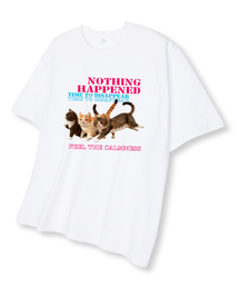 フレンドキャット オーバーサイズ半袖Tシャツ ホワイト