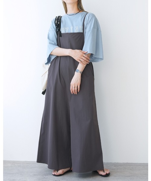 reca(レカ)の「ラッシュガード キャミサロペット(ラッシュガード・レディース・チャコールグレー/ブラック・M)」の1枚目の写真