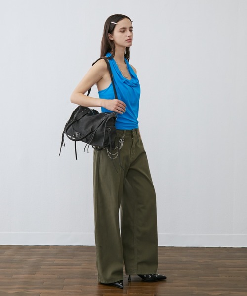 Rohwel(ローウェル)の「Belted Lace-Up Boston Bag / ベルテッドレースアップボストンバッグ(ボストンバッグ・レディース・ブラウン/ブラック/グレー・FREE)」の10枚目の写真