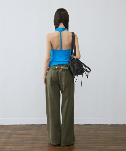 Rohwel(ローウェル)の「Belted Lace-Up Boston Bag / ベルテッドレースアップボストンバッグ(ボストンバッグ・レディース・ブラウン/ブラック/グレー・FREE)」の11枚目の写真