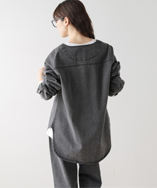 lesperance(レスぺランス)の「Vネックデニムプルオーバー(Tシャツ/カットソー・レディース・ブルー系その他/ブルー/グレー・フリー)」の6枚目の写真