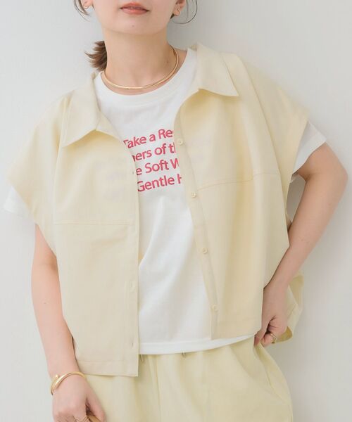 RETRO GIRL(レトロガール)の「コクーンショートSH(シャツ/ブラウス・レディース・ブラック/ナチュラル/ライトブラウン・FREE)」の1枚目の写真