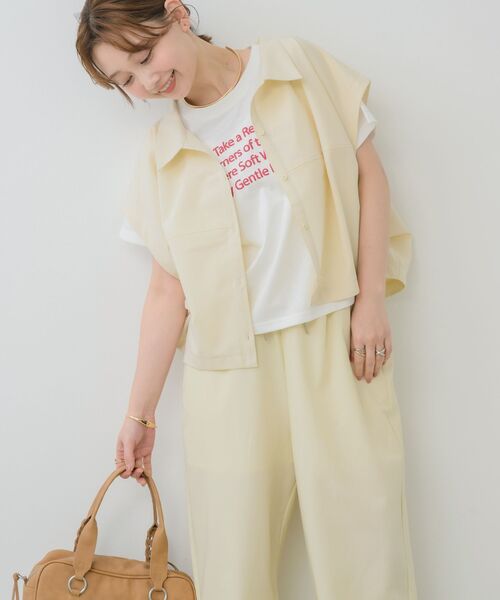 RETRO GIRL(レトロガール)の「コクーンショートSH(シャツ/ブラウス・レディース・ブラック/ナチュラル/ライトブラウン・FREE)」の5枚目の写真