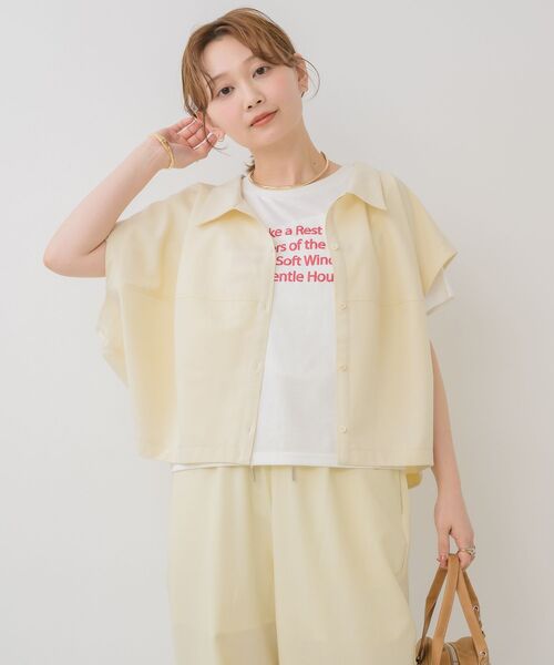 RETRO GIRL(レトロガール)の「コクーンショートSH(シャツ/ブラウス・レディース・ブラック/ナチュラル/ライトブラウン・FREE)」の6枚目の写真