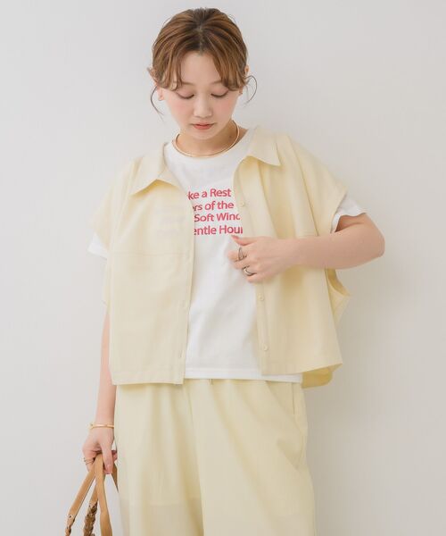 RETRO GIRL(レトロガール)の「コクーンショートSH(シャツ/ブラウス・レディース・ブラック/ナチュラル/ライトブラウン・FREE)」の7枚目の写真
