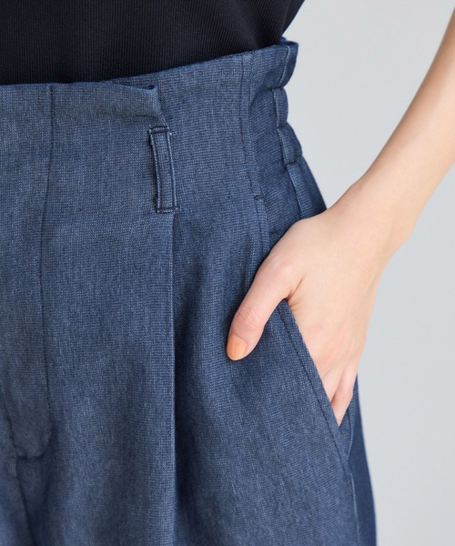 VIS(ビス)の「キャラメルピケハイウエストワンタックパンツ(デニムパンツ・レディース・サックスブルー/ネイビー・M/S)」の9枚目の写真