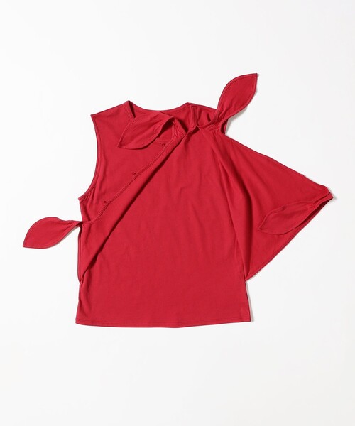Ray BEAMS(レイビームス)の「【8/6 再値下げ】アシンメトリー リボン ノースリーブ(Tシャツ/カットソー・レディース・ホワイト/レッド・ONE SIZE)」の21枚目の写真