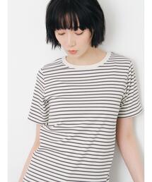 Samansa Mos2 | 【接触冷感】柄アソート半袖リブカットソー(Tシャツ/カットソー)