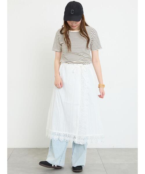 Samansa Mos2(サマンサ モスモス)の「【接触冷感】柄アソート半袖リブカットソー(Tシャツ/カットソー・レディース・ブラック/ブルー/キナリ/ピンク・F)」の13枚目の写真