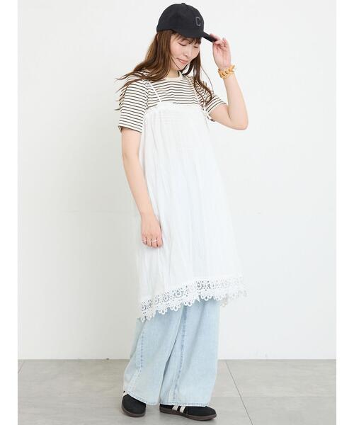 Samansa Mos2(サマンサ モスモス)の「【接触冷感】柄アソート半袖リブカットソー(Tシャツ/カットソー・レディース・ブラック/ブルー/キナリ/ピンク・F)」の17枚目の写真