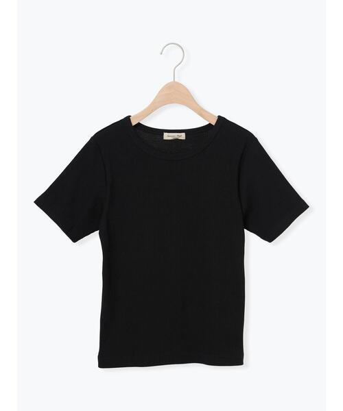 Samansa Mos2(サマンサ モスモス)の「【接触冷感】柄アソート半袖リブカットソー(Tシャツ/カットソー・レディース・ブラック/ブルー/キナリ/ピンク・F)」の19枚目の写真