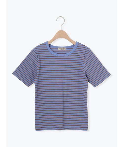 Samansa Mos2(サマンサ モスモス)の「【接触冷感】柄アソート半袖リブカットソー(Tシャツ/カットソー・レディース・ブラック/ブルー/キナリ/ピンク・F)」の20枚目の写真
