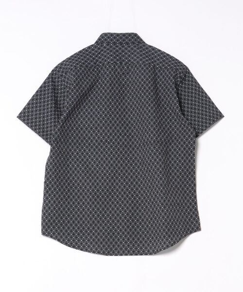TAKA-Q(タカキュー)の「【小紋 和柄 プリント】タカキュー サッカー レギュラーカラー 半袖 シャツ(シャツ/ブラウス・メンズ・ブラック/サックスブルー/ブルー/ネイビー・MEDIUM/LARGE/X-LARGE)」の5枚目の写真