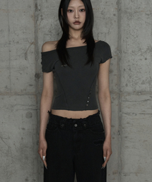 Pigment Damage Panel Short Top (Dark Gray)
