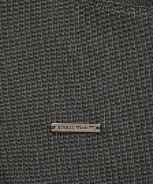 ETRE AU SOMMET(エトレオソメ)の「Pigment Damage Panel Short Top (Dark Gray)(Tシャツ/カットソー・レディース・ダークグレー・FREE)」の3枚目の写真