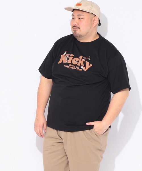 B&T CLUB(ビーティークラブ)の「Tシャツ 半袖 メンズ 大きいサイズ アニマル 刺繍×プリント クルーネック カットソー B&T CLUB (ビーアンドティークラブ)(Tシャツ/カットソー・メンズ・ブラック/ホワイト・X1(3L~4L)/X2(4L~5L)/X3(6L~7L))」の14枚目の写真