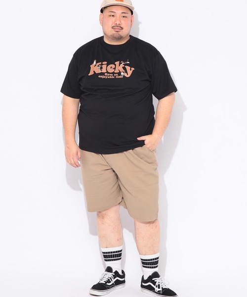 B&T CLUB(ビーティークラブ)の「Tシャツ 半袖 メンズ 大きいサイズ アニマル 刺繍×プリント クルーネック カットソー B&T CLUB (ビーアンドティークラブ)(Tシャツ/カットソー・メンズ・ブラック/ホワイト・X1(3L~4L)/X2(4L~5L)/X3(6L~7L))」の15枚目の写真
