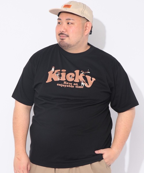 B&T CLUB(ビーティークラブ)の「Tシャツ 半袖 メンズ 大きいサイズ アニマル 刺繍×プリント クルーネック カットソー B&T CLUB (ビーアンドティークラブ)(Tシャツ/カットソー・メンズ・ブラック/ホワイト・X1(3L~4L)/X2(4L~5L)/X3(6L~7L))」の10枚目の写真