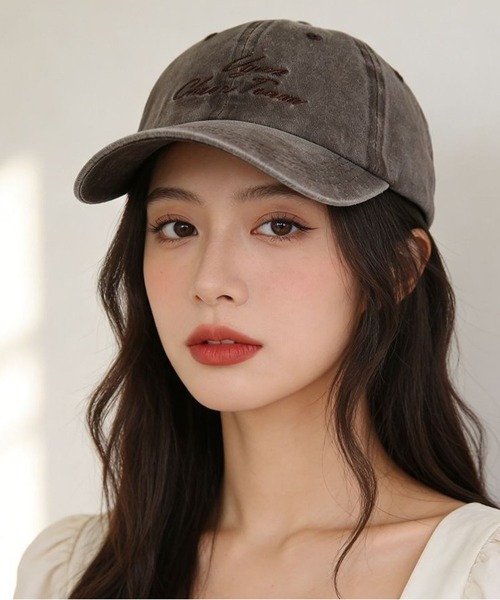 LA VORAGINE(ラ ヴォラジネ)の「ロゴ刺繍ベースボールキャップ 帽子(キャップ・レディース・GRAY/Navy/PINK/モカ・FREE)」の11枚目の写真